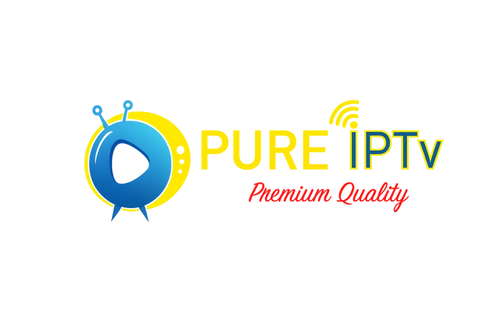 Pure IPTV app interface displayed on Smart TV, mobile, tablet, and streaming devices