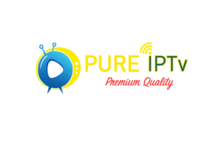 Pure IPTV app interface displayed on Smart TV, mobile, tablet, and streaming devices