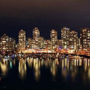iptv canada guide featured image with Vancouver skyline at night