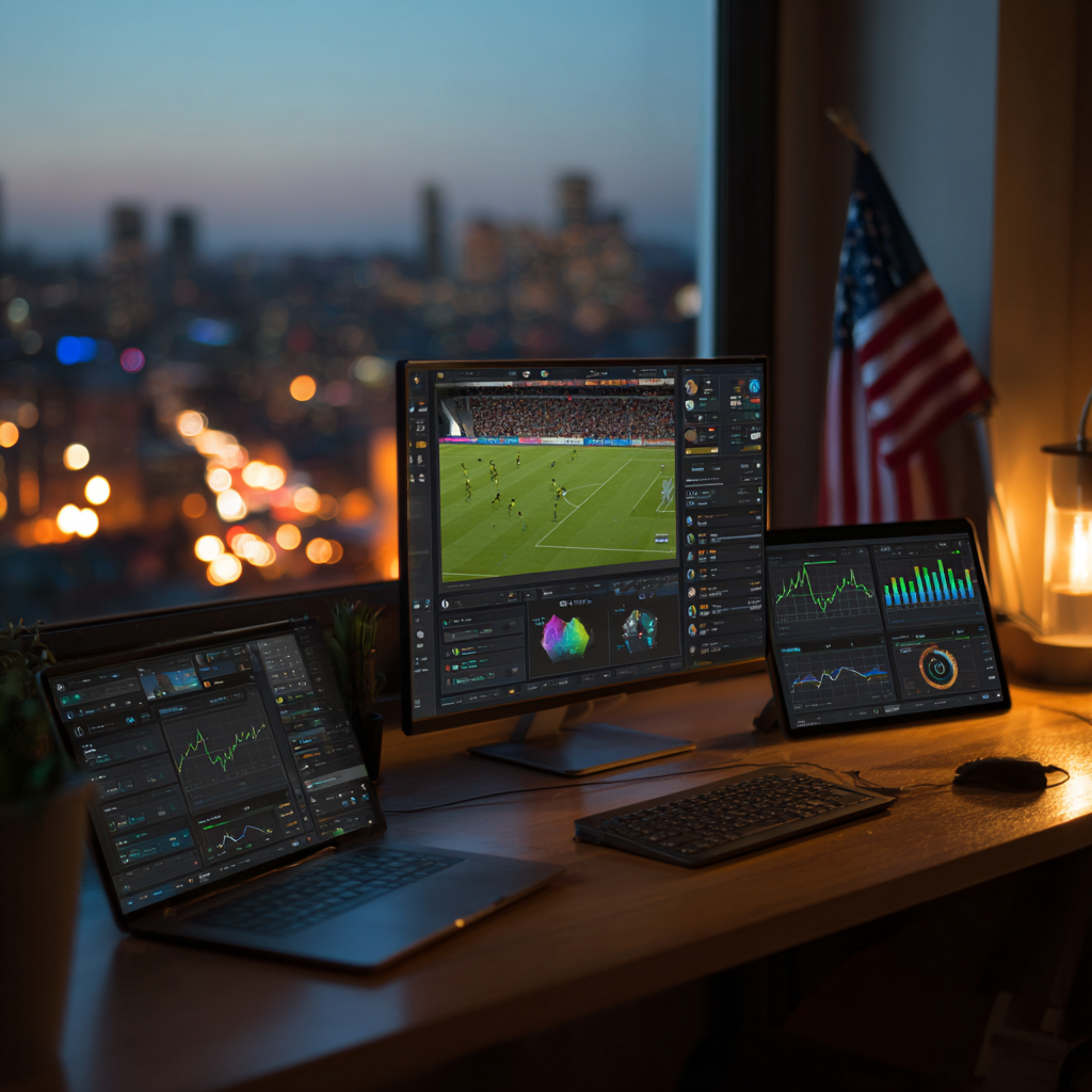 IPTV Business for FIFA World Cup 2026 strategy dashboard with live match screens and pricing analytics