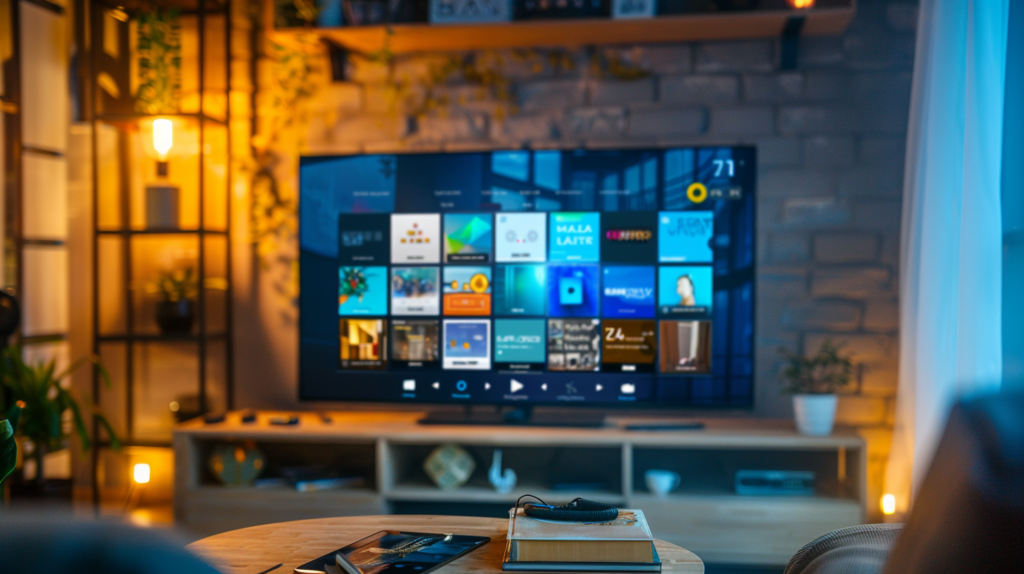 IPTV free trial tested across multiple player apps on a Smart TV interface